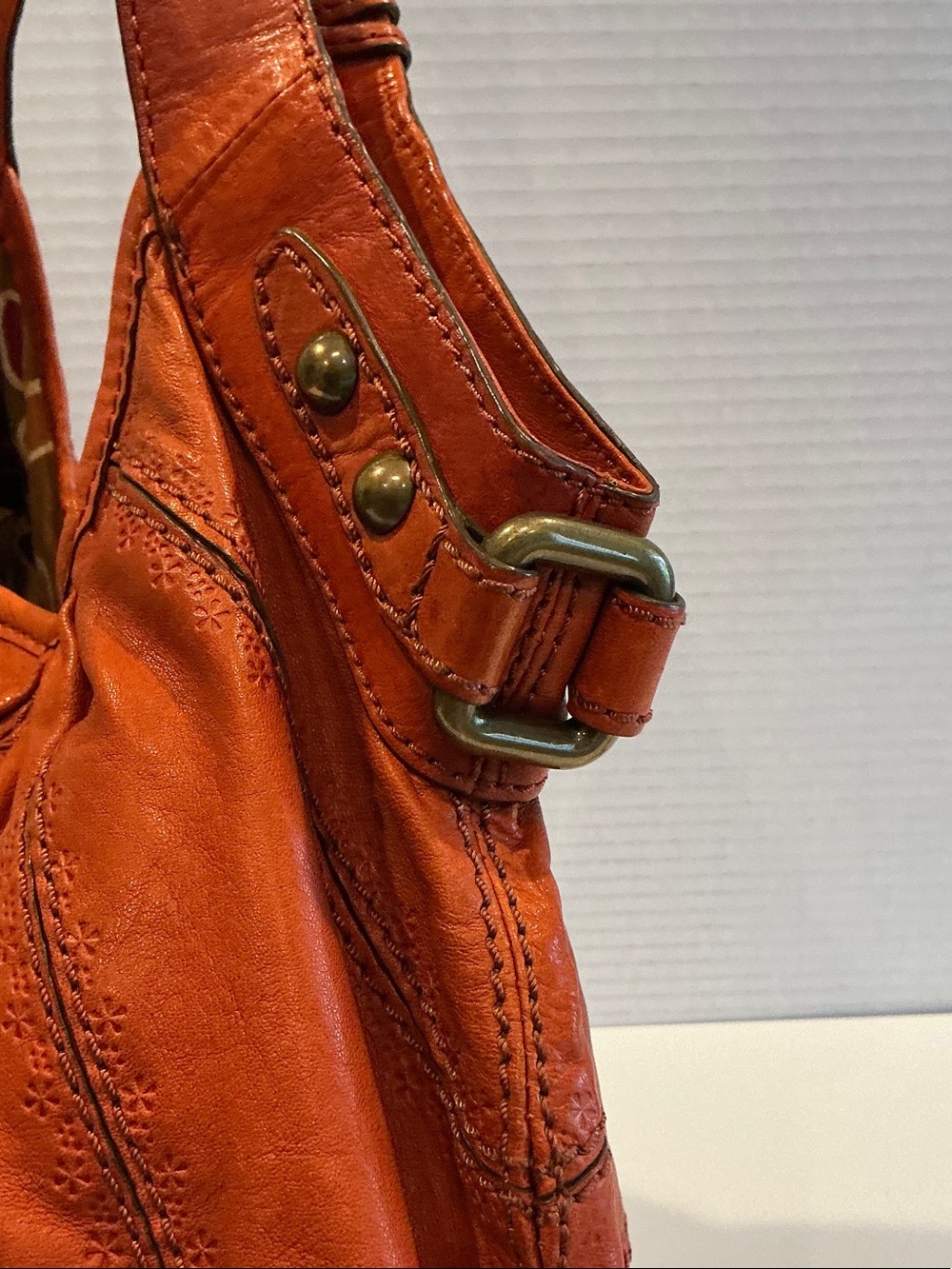 Fossil Cognac Leather Shoulder Bag - Picture 4 of 7